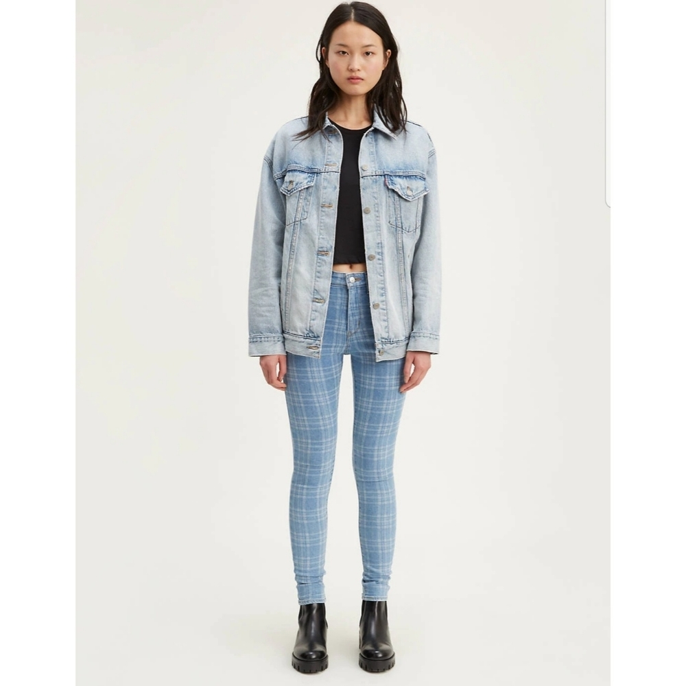 NWT Levi's 721 plaid high rise skinny jean